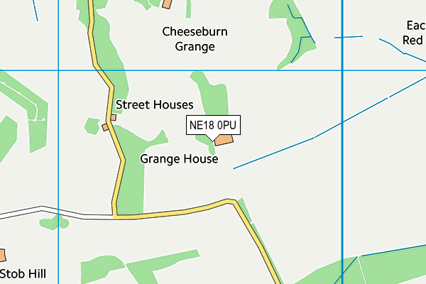 NE18 0PU map - OS VectorMap District (Ordnance Survey)