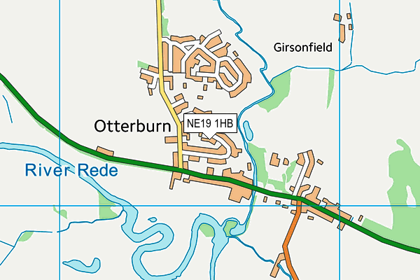 NE19 1HB map - OS VectorMap District (Ordnance Survey)