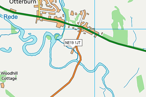 NE19 1JT map - OS VectorMap District (Ordnance Survey)