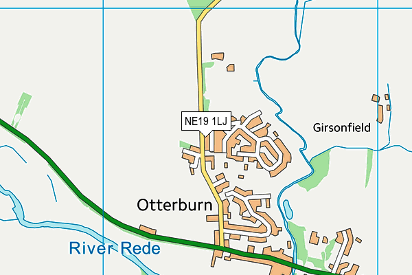 NE19 1LJ map - OS VectorMap District (Ordnance Survey)