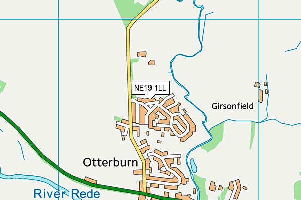 NE19 1LL map - OS VectorMap District (Ordnance Survey)