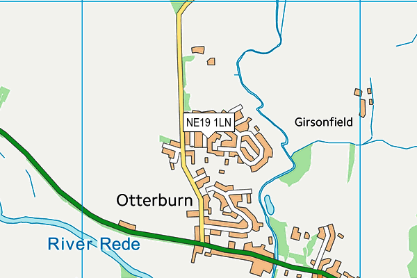 NE19 1LN map - OS VectorMap District (Ordnance Survey)