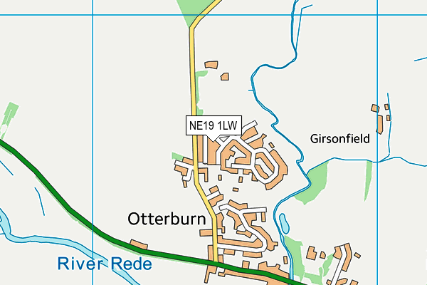 NE19 1LW map - OS VectorMap District (Ordnance Survey)