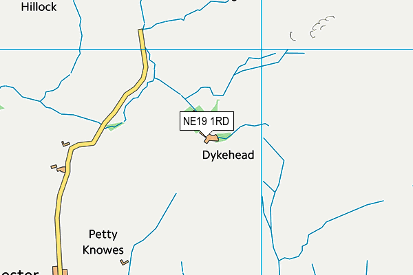 NE19 1RD map - OS VectorMap District (Ordnance Survey)