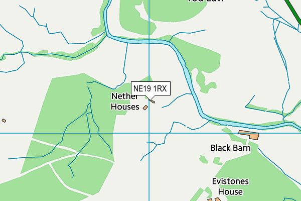 NE19 1RX map - OS VectorMap District (Ordnance Survey)