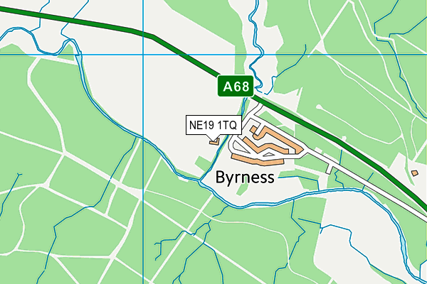 NE19 1TQ map - OS VectorMap District (Ordnance Survey)