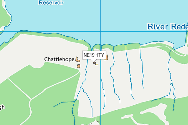 NE19 1TY map - OS VectorMap District (Ordnance Survey)