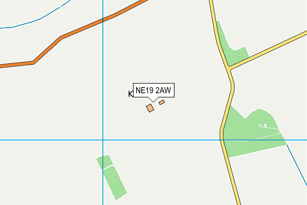 NE19 2AW map - OS VectorMap District (Ordnance Survey)