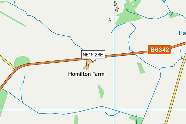 NE19 2BE map - OS VectorMap District (Ordnance Survey)