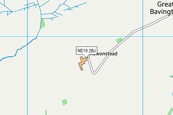 NE19 2BJ map - OS VectorMap District (Ordnance Survey)