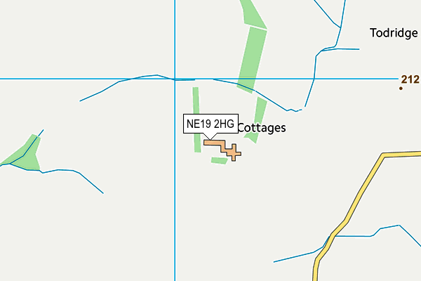 NE19 2HG map - OS VectorMap District (Ordnance Survey)