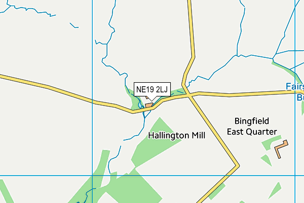 NE19 2LJ map - OS VectorMap District (Ordnance Survey)