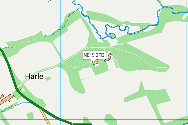 NE19 2PD map - OS VectorMap District (Ordnance Survey)