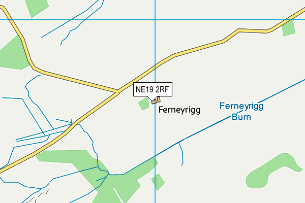 NE19 2RF map - OS VectorMap District (Ordnance Survey)