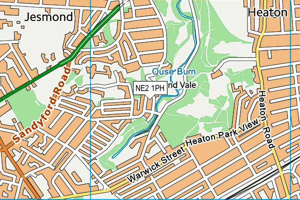 NE2 1PH map - OS VectorMap District (Ordnance Survey)