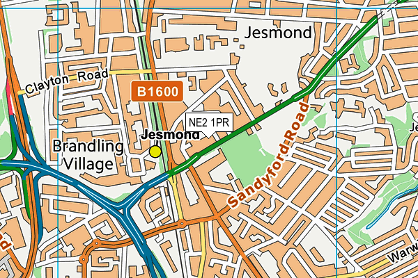 Swallow Leisure (Newcastle) (Closed) map (NE2 1PR) - OS VectorMap District (Ordnance Survey)
