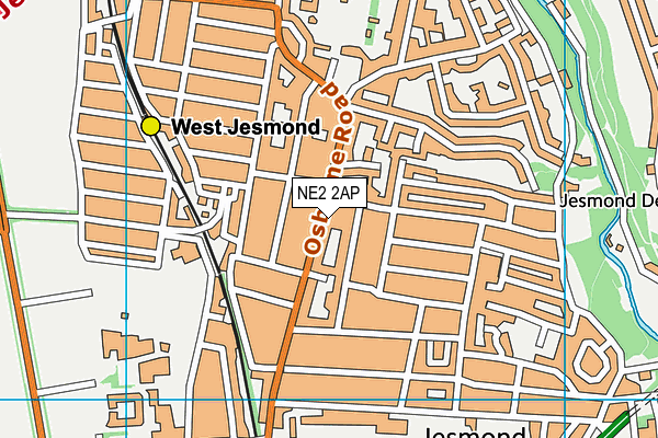 NE2 2AP map - OS VectorMap District (Ordnance Survey)