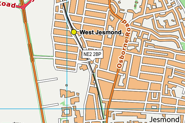 NE2 2BP map - OS VectorMap District (Ordnance Survey)
