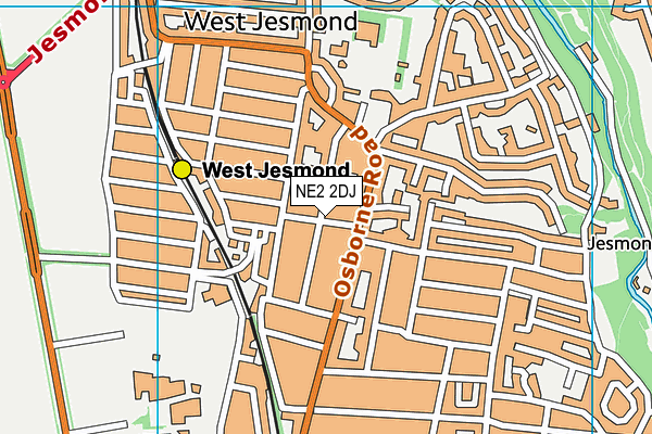 NE2 2DJ map - OS VectorMap District (Ordnance Survey)