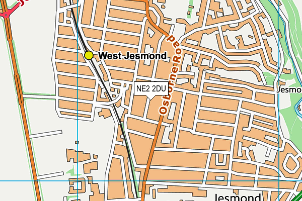 NE2 2DU map - OS VectorMap District (Ordnance Survey)