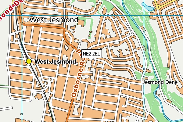 NE2 2EL map - OS VectorMap District (Ordnance Survey)
