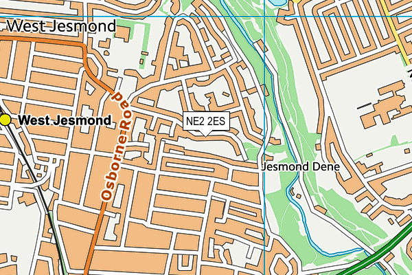 NE2 2ES map - OS VectorMap District (Ordnance Survey)