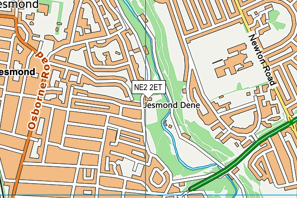 NE2 2ET map - OS VectorMap District (Ordnance Survey)