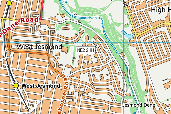 NE2 2HH map - OS VectorMap District (Ordnance Survey)