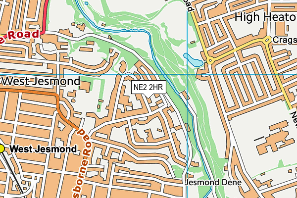 NE2 2HR map - OS VectorMap District (Ordnance Survey)