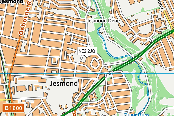 NE2 2JQ map - OS VectorMap District (Ordnance Survey)