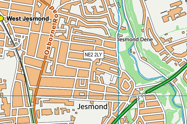 NE2 2LY map - OS VectorMap District (Ordnance Survey)