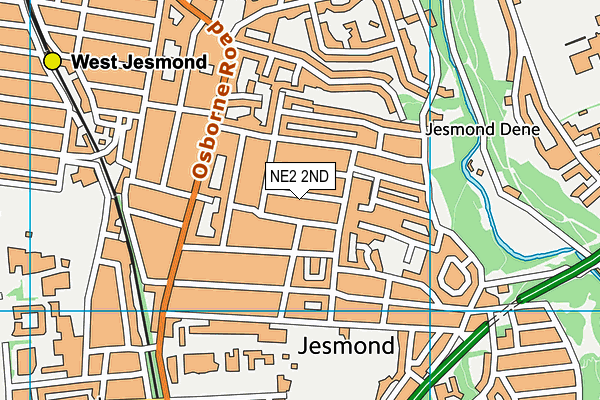 NE2 2ND map - OS VectorMap District (Ordnance Survey)