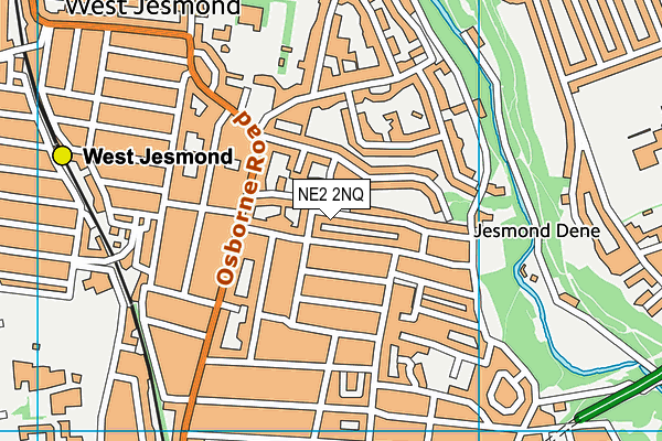 NE2 2NQ map - OS VectorMap District (Ordnance Survey)