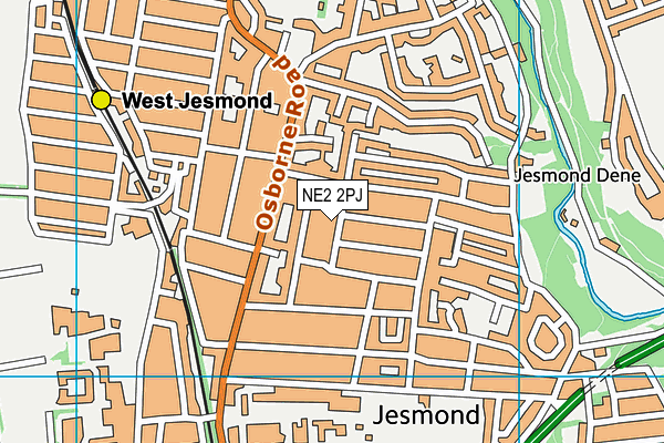 NE2 2PJ map - OS VectorMap District (Ordnance Survey)