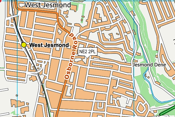 NE2 2PL map - OS VectorMap District (Ordnance Survey)