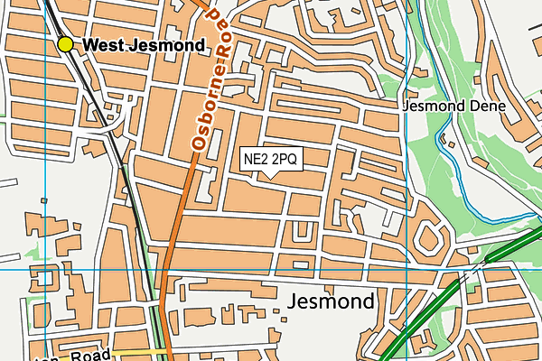 NE2 2PQ map - OS VectorMap District (Ordnance Survey)