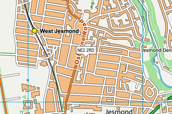 NE2 2RD map - OS VectorMap District (Ordnance Survey)