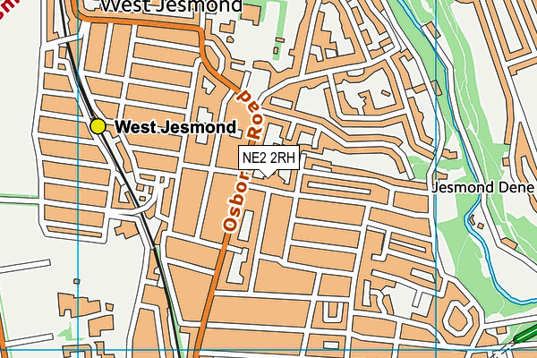NE2 2RH map - OS VectorMap District (Ordnance Survey)