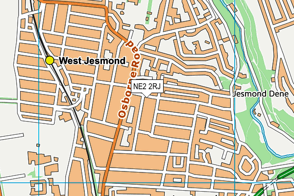 NE2 2RJ map - OS VectorMap District (Ordnance Survey)