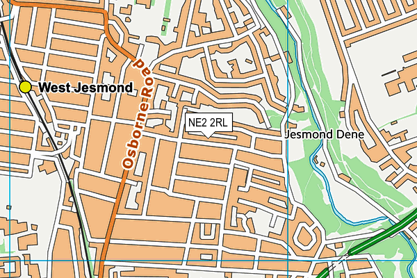 NE2 2RL map - OS VectorMap District (Ordnance Survey)