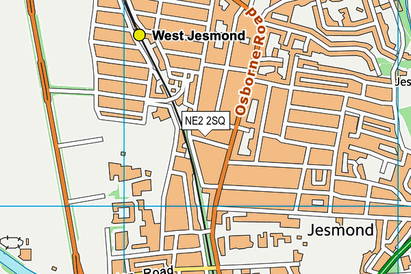 NE2 2SQ map - OS VectorMap District (Ordnance Survey)