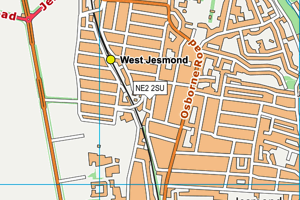 NE2 2SU map - OS VectorMap District (Ordnance Survey)
