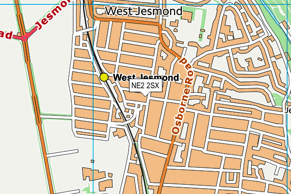 NE2 2SX map - OS VectorMap District (Ordnance Survey)