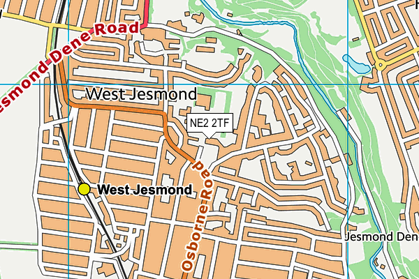 NE2 2TF map - OS VectorMap District (Ordnance Survey)