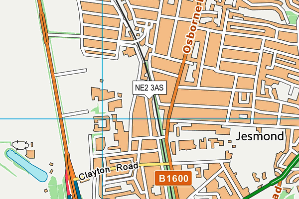NE2 3AS map - OS VectorMap District (Ordnance Survey)