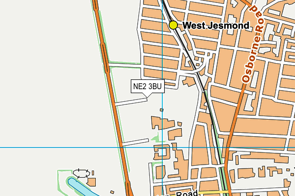 NE2 3BU map - OS VectorMap District (Ordnance Survey)