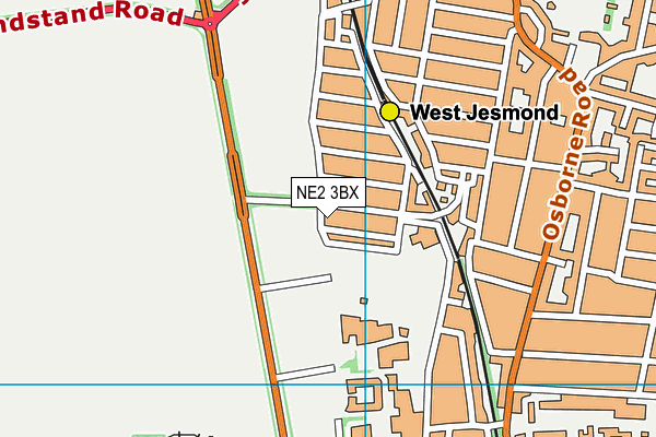 NE2 3BX map - OS VectorMap District (Ordnance Survey)