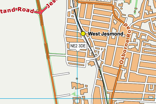 NE2 3DE map - OS VectorMap District (Ordnance Survey)
