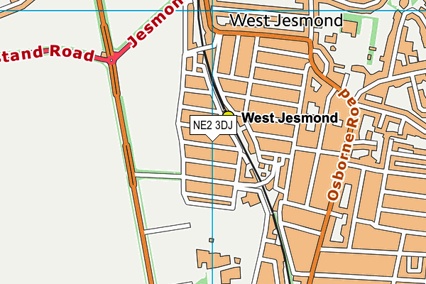 NE2 3DJ map - OS VectorMap District (Ordnance Survey)