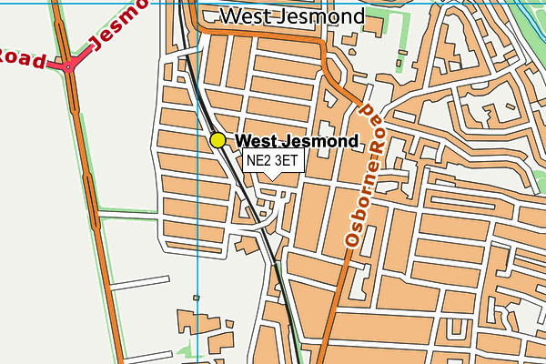 NE2 3ET map - OS VectorMap District (Ordnance Survey)